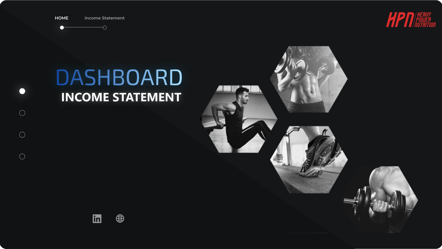 Income Statement Dashboard - Tela 1